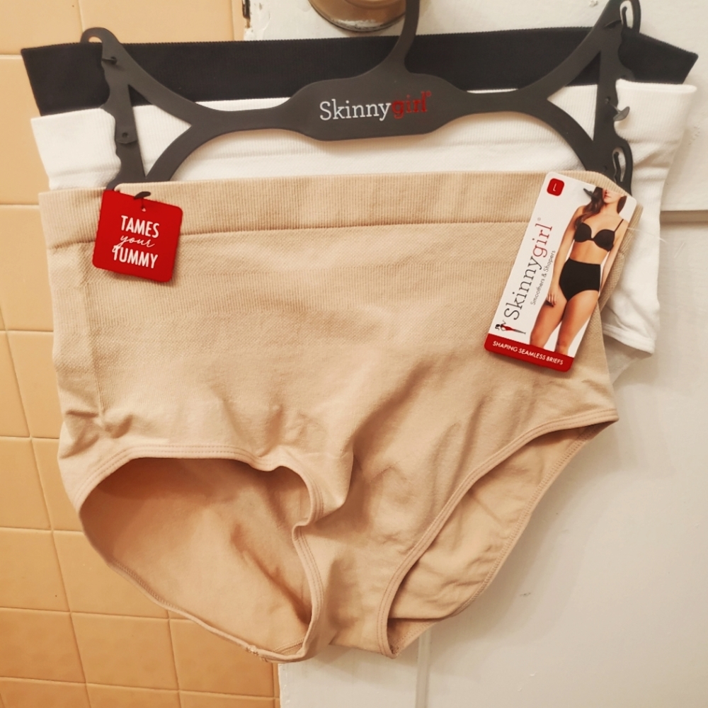 NWT Skinnygirl 3Pk Shaping Seamless Briefs; Nude/White/Black; S, M, L; $35